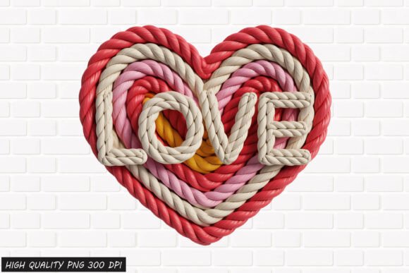 Download Rope Heart LOVE Valentine PNG File - Valentine Collection