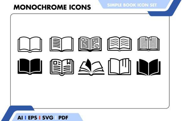 Download Minimal Open Book Icon Set - Icon Collection