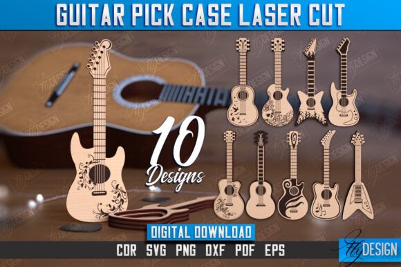 Download Guitar Pick Case Bundle | Pick Box | CNC - Guitar Collection