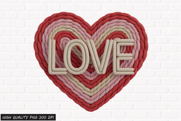 Download Rope Heart LOVE Valentine PNG File - Valentine Collection
