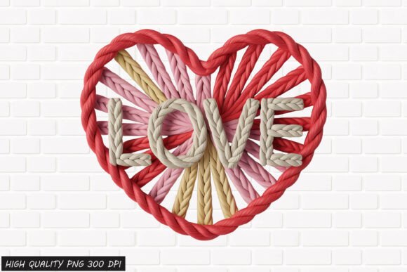 Download Rope Heart LOVE Valentine PNG File - Valentine Collection