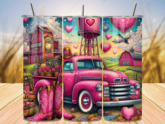 Download Farm Truck Western Valentine Tumbler - Valentine Collection