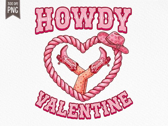 Download Pink Cowgirl Rope Heart Valentine PNG - Valentine Collection