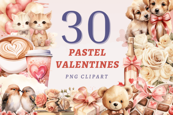 Download Pastel Valentine PNG Bundle - Valentine Collection
