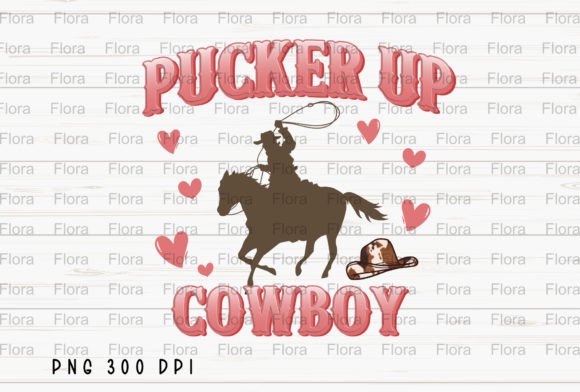 Download Puck Up Cowboy Valentines Day Retro PNG - Valentine Collection