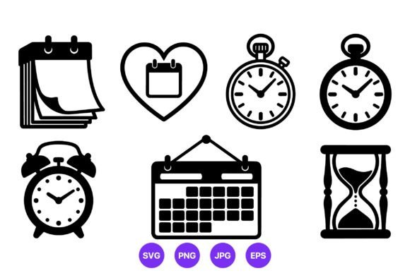 Download Calendar Clock Icon Set - Icon Collection