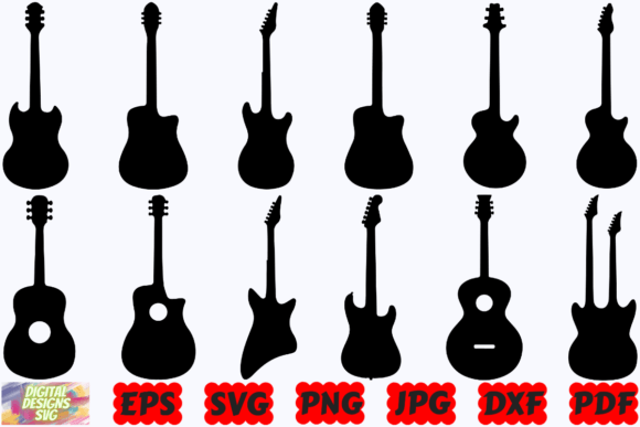 Download Guitar SVG | Electric Guitar SVG | PNG - Guitar Collection