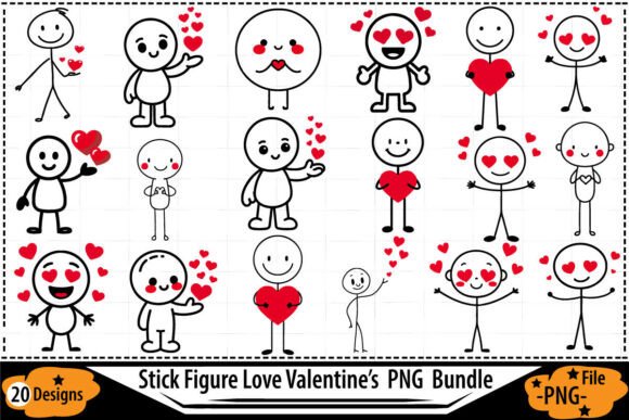 Download Stick Figure Love Valentine PNG Bundle - Valentine Collection