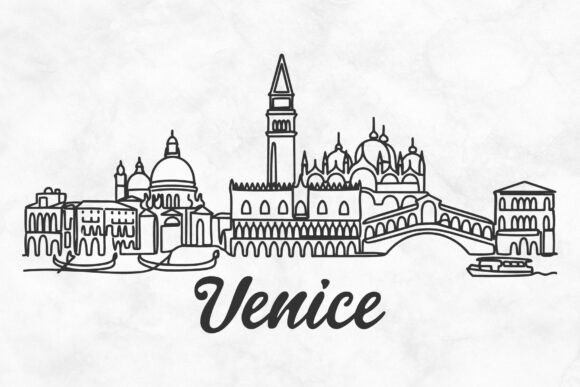 Download Venice Skyline Minimalism Drawing - Minimalism Collection