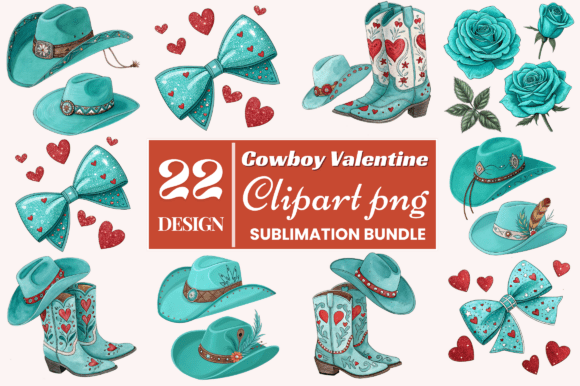 Download Cowboy Valentine Clipart PNG Bundle - Valentine Collection