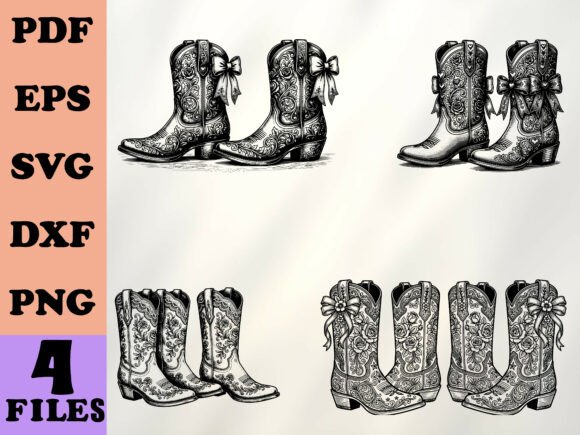 Download Coquette Western Boots Clipart - Premium Resources
