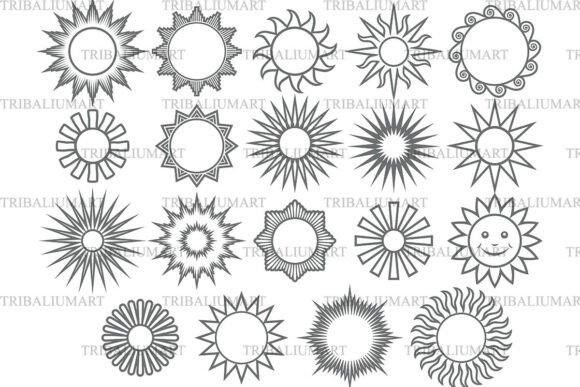 Download Thin Line Sun Icon Set - Icon Collection