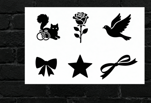 Download Cute Cat Rose Dove Star Bow SVG Icons - Icon Collection
