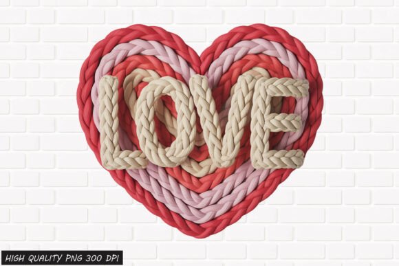 Download Rope Heart LOVE Valentine PNG File - Valentine Collection