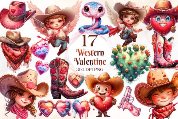 Download Cute Howdy Western Valentine Clipart - Valentine Collection