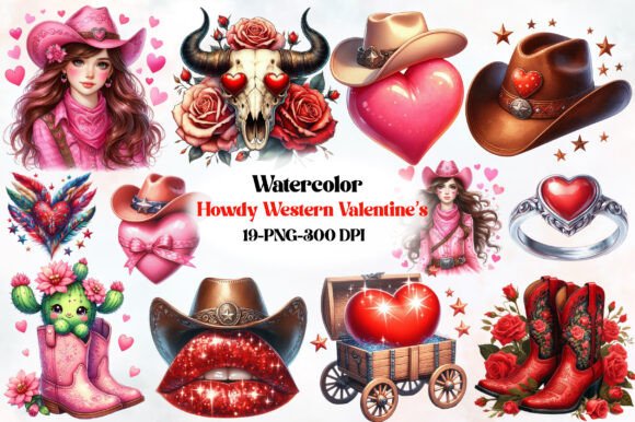 Download Retro Howdy Western Valentine’s Day - Valentine Collection