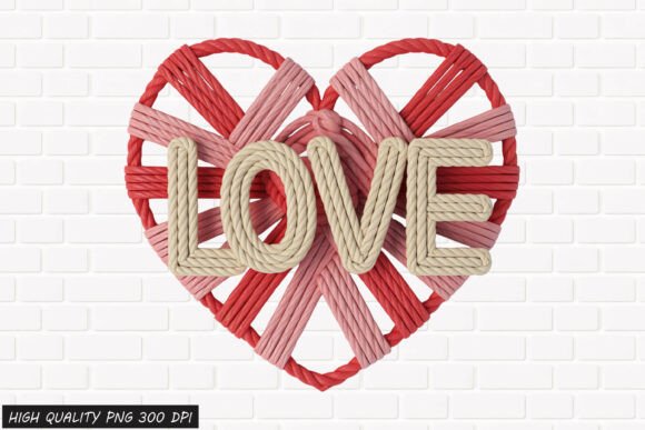 Download Rope Heart LOVE Valentine PNG File - Valentine Collection