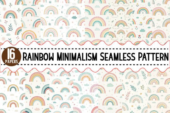 Download Rainbow Minimalism Seamless Pattern - Minimalism Collection
