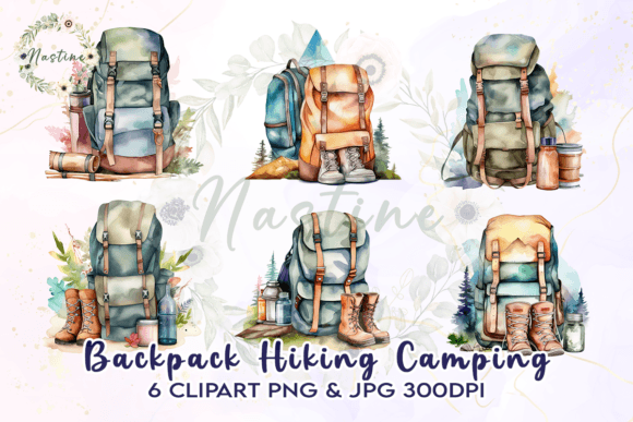 Download Backpack Hiking Camping Watercolor - Camp Collection