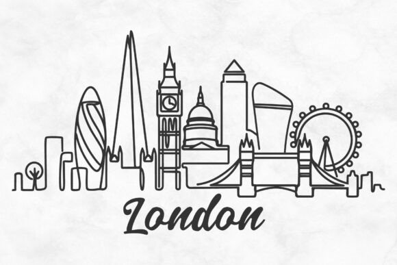 Download London Skyline Minimalism Drawing - Minimalism Collection