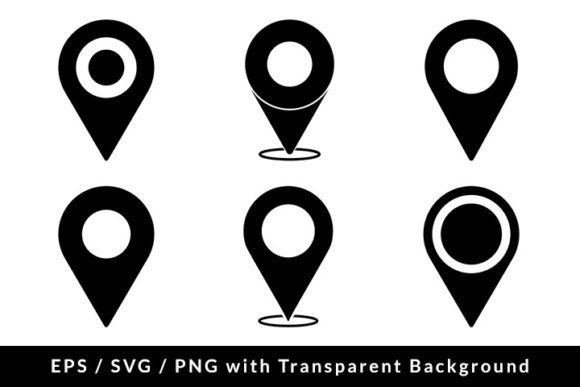 Download Location or Map Pin Icon Set EPS SVG PNG - Icon Collection