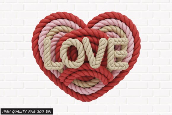 Download Rope Heart LOVE Valentine PNG File - Valentine Collection