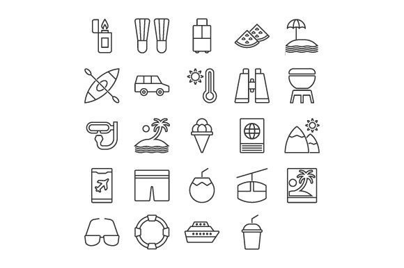 Download Travel and Vacation Icon Summer Icon Set - Icon Collection