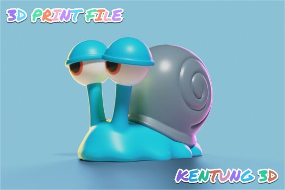 Download Cute Stylized Snail STL Model - Snail Collection
