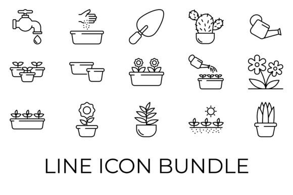 Download Gardening Activities Icon Set - Icon Collection
