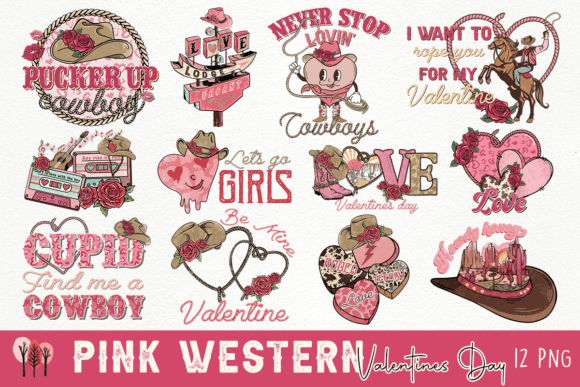 Download Pink Western Valentines Day Bundle - Valentine Collection