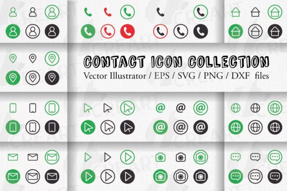 Download Contact Icon Set for Business Card Desig - Icon Collection