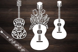 Download Guitar, Guitar with Flowers, Decorative Zentagle Guitar - Guitar Collection